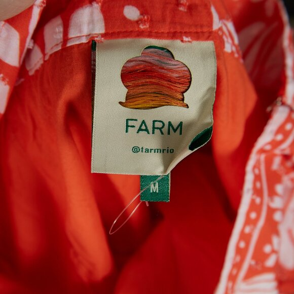 FARM Rio Orange Neon Jungle Mini Bohemian Skirt Women's Medium - Picture 6 of 7